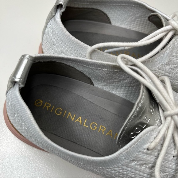 Cole Haan Originalgrand Stitchlite Wingtip Oxford White Pink - Picture 11 of 14